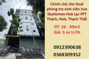 ✔️Chính chủ cho thuê phòng trọ sinh viên Sun SkyHomes Hoà Lạc FPT Thạch Hoà, Thạch Thất; 0912390638