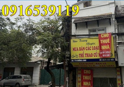 *cho thue nha kinh doanh 3 tang, mt 4m, tai 776 duong lang, ha noi, 0916539119
