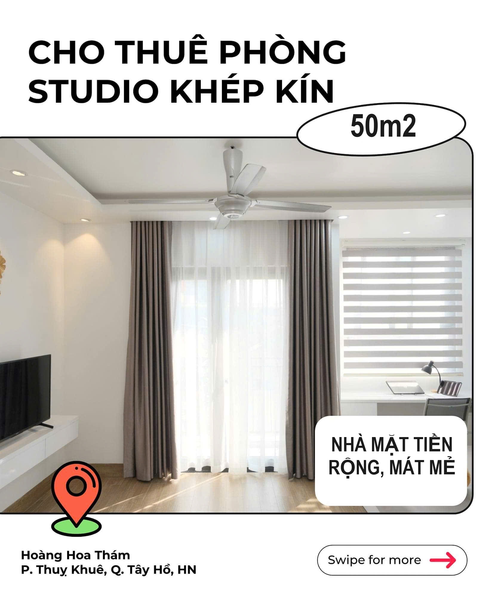 cho thue phong studio tai ngo 120 hoang hoa tham