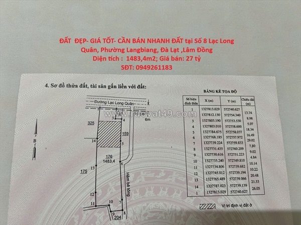 dat  dep- gia tot- can ban nhanh dat tai phuong langbiang, da lat ,lam dong