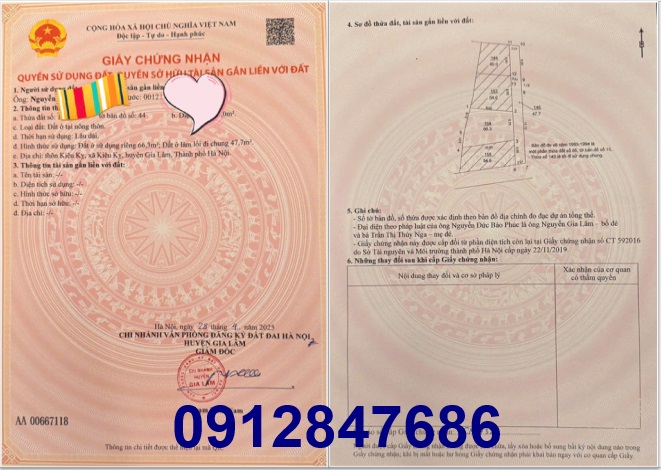 ⭐️chinh chu ban dat tho cu tai kieu ky, gia lam, ha noi. 0912847686