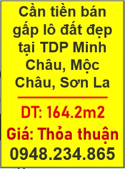 ☢️Cần tiền bán gấp lô đất đẹp tại Mộc Châu, Sơn La, 0948234865