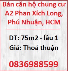 ⭐Bán căn hộ chung cư A2 Phan Xích Long, Quận Phú Nhuận, HCM; 0836988599