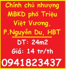 ⭐Chính chủ nhượng MBKD phố Triệu Việt Vương, P.Nguyễn Du, Hai Bà Trưng; 0941823437