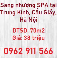 💥Sang nhượng SPA tại Trung Kính, Cầu Giấy, Hà Nội; 0962911566